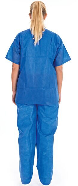 Vienreizlietojamas ārsta apģērba komplekts Krekls+ bikses " Hygostar", zils, SMS audums, 1 gab, Izmērs- XXL