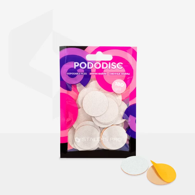STALEKS Maināmi faili pedikīra diskam STALEKS PRO L 180 grit, balts (50 gb.), PDF-25-180W