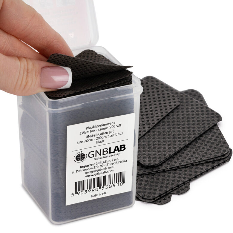 Melnas bezpūku salvetes, 5x5cm, 250gb, perforētas