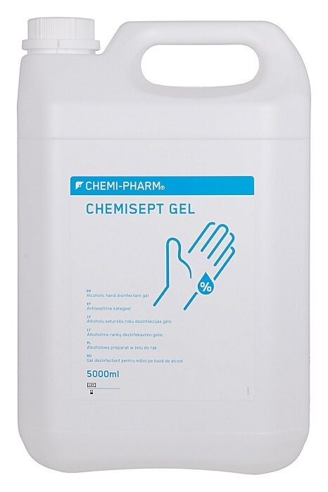 Roku dezinfekcijas līdzeklis- CHEMISEPT GEL 5 litri