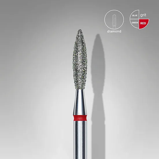 STALEKS Frēze liesma sarkans, diametrs 2,3mm / darba daļa 10 mm, FA10R023/10