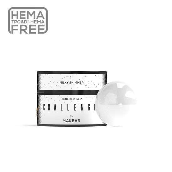 Gēls Makear, Challengel Shimmer Milky HG11 - builder gel 50ml