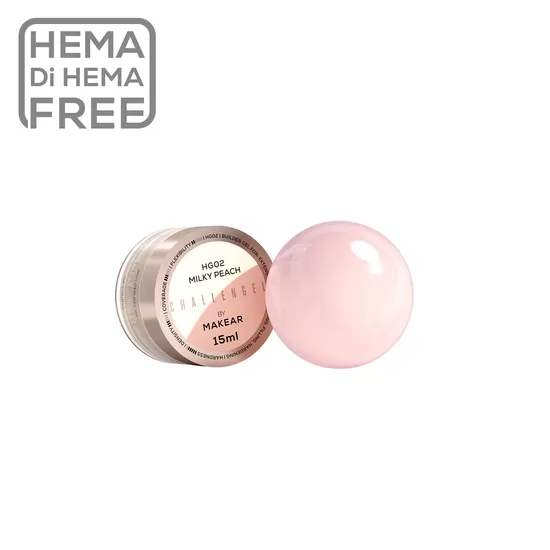 Gēls Makear, Challengel Peach HG02- builder gel 15 ml