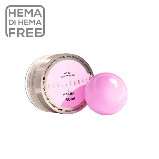 Gēls Makear, Candy Pink HG03 - builder gel 50 ml