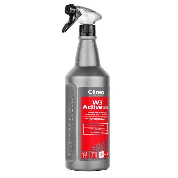 Sanitāro telpu saudzīgs, putojošs tīrīšanas līdzeklis- CLINEX W3 ACTIVE BIO