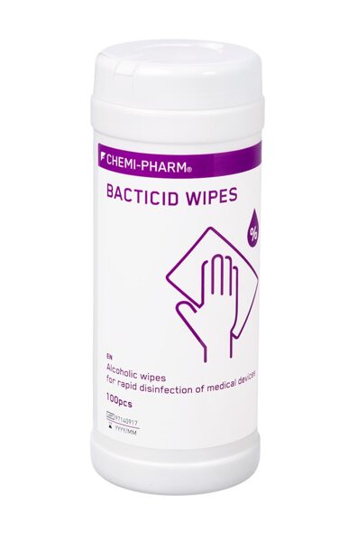 Medicīnas ierīču ātras dezinfekcijas salvetes Bacticid wipes N100 16x20
