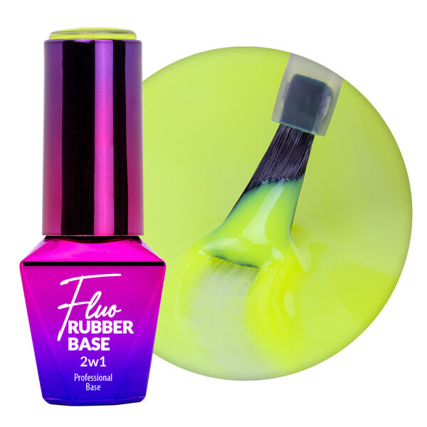 Rubber Base 2in1, Fluo, Cool Swirl MollyLac, 10g