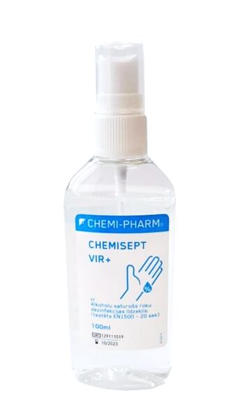 dezinfekcijas līdzeklis CHEMISEPT VIR+ 100ml ar smidzinātāju